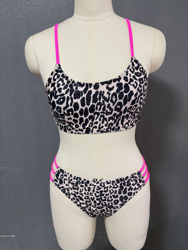 Swimwear - Leopard print two piece sexy swimsuit