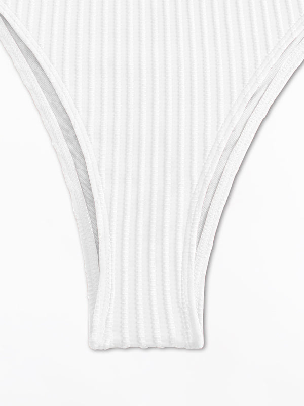 swimwear - Simple solid color one-piece swimsuit