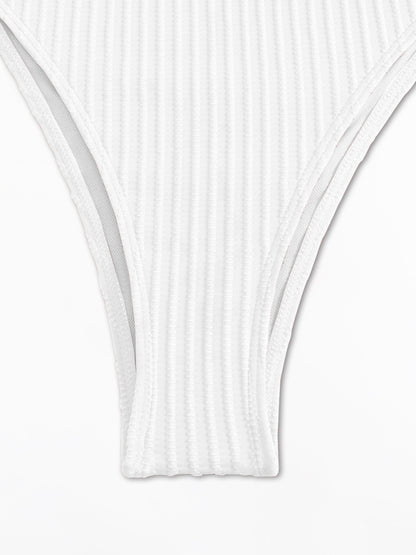 swimwear - Simple solid color one-piece swimsuit