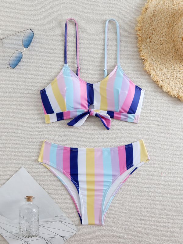 Swimwear - High waist striped bikini