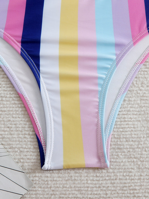 Swimwear - High waist striped bikini