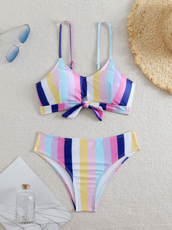 Swimwear - High waist striped bikini
