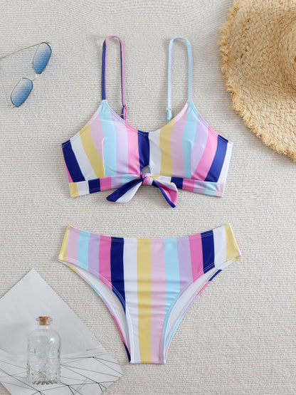 Swimwear - High waist striped bikini
