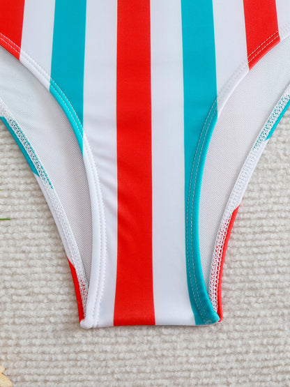 Swimwear - High waist striped bikini