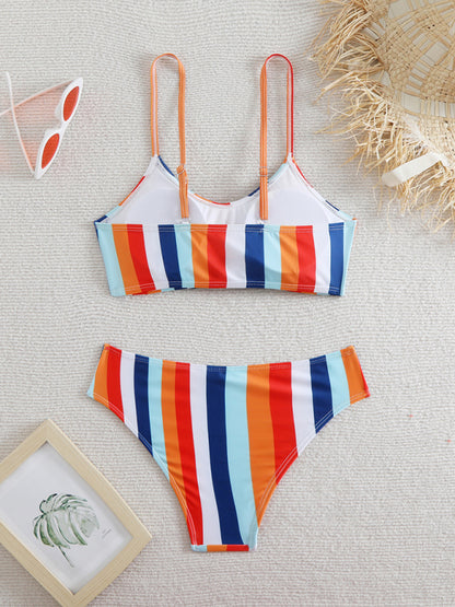 Swimwear - High waist striped bikini