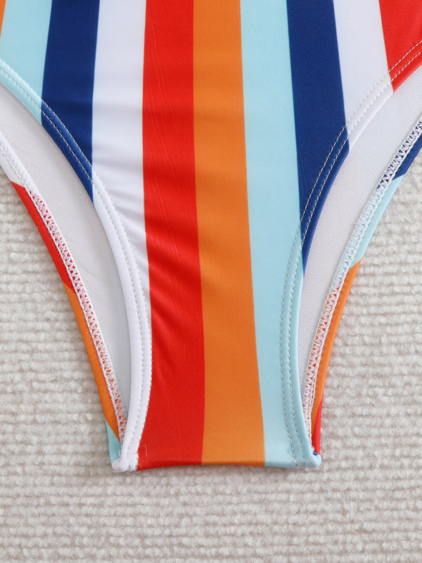 Swimwear - High waist striped bikini