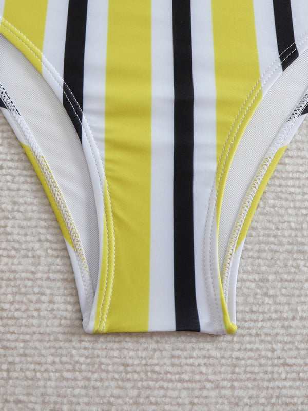 Swimwear - High waist striped bikini