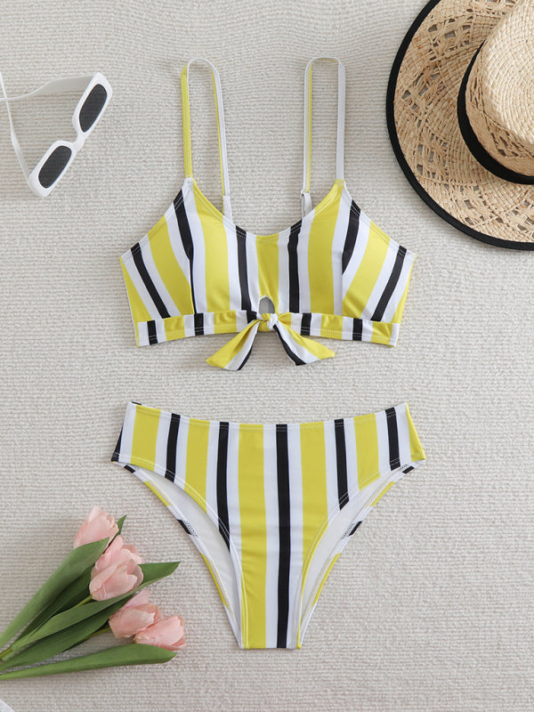 Swimwear - High waist striped bikini