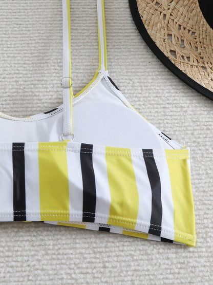 Swimwear - High waist striped bikini