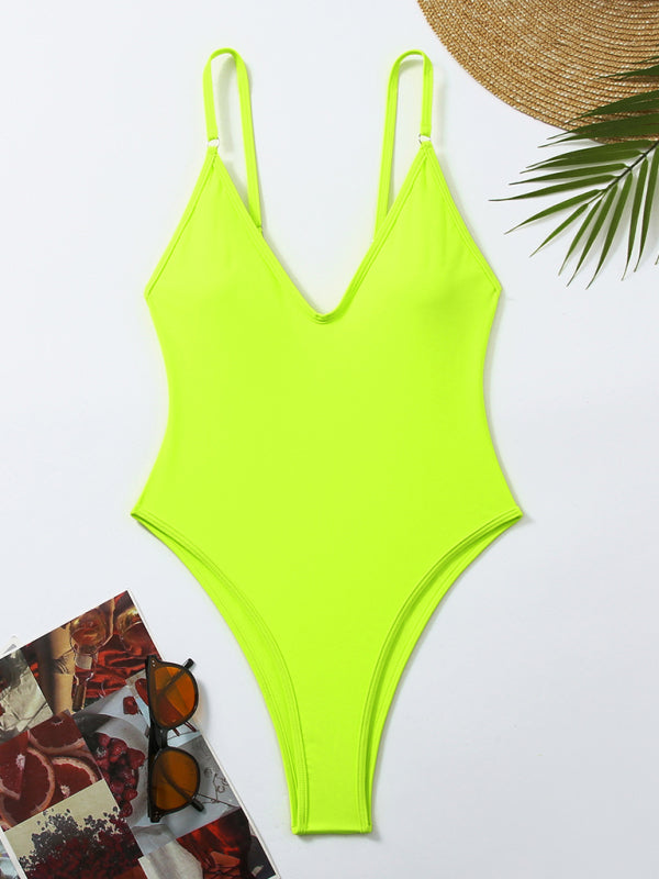 Swimwear - Simple Women's One-Piece Swimsuit