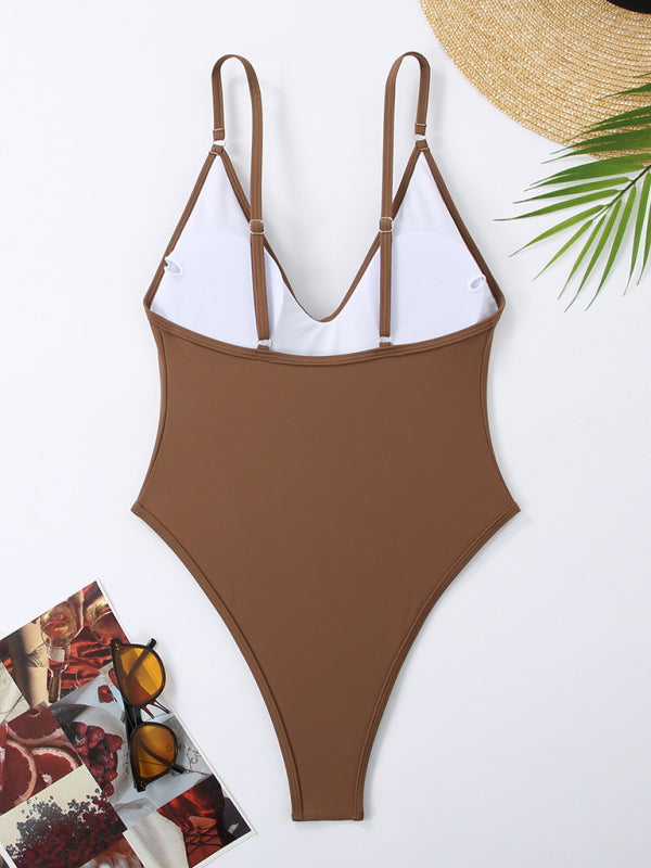 Swimwear - Simple Women's One-Piece Swimsuit