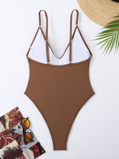 Swimwear - Simple Women's One-Piece Swimsuit