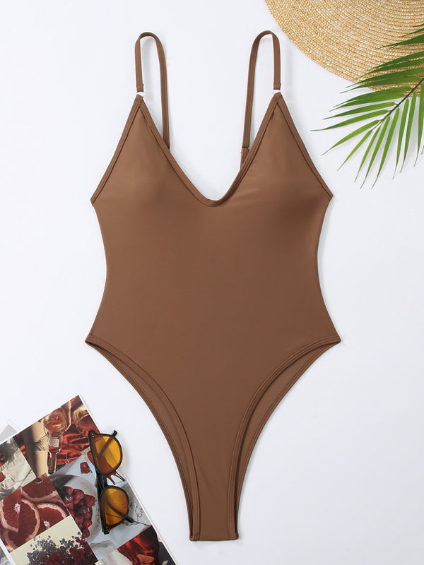 Swimwear - Simple Women's One-Piece Swimsuit