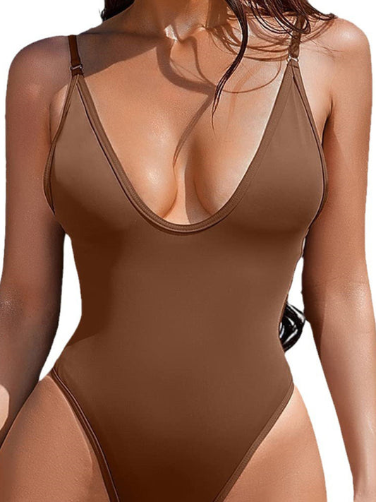 Swimwear - Simple Women's One-Piece Swimsuit