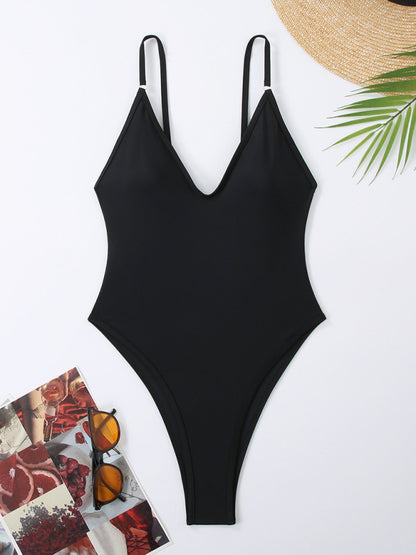 Swimwear - Simple Women's One-Piece Swimsuit
