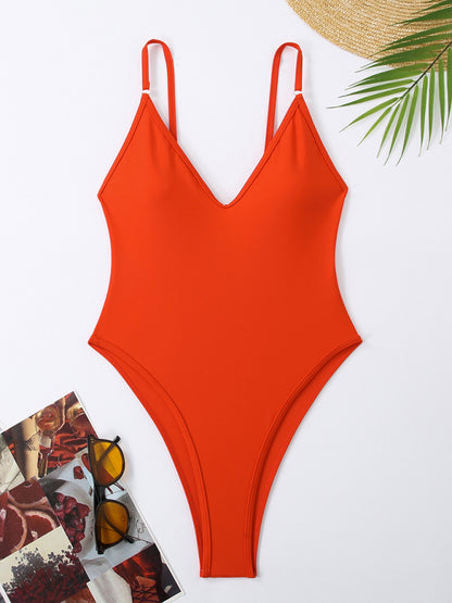 Swimwear - Simple Women's One-Piece Swimsuit