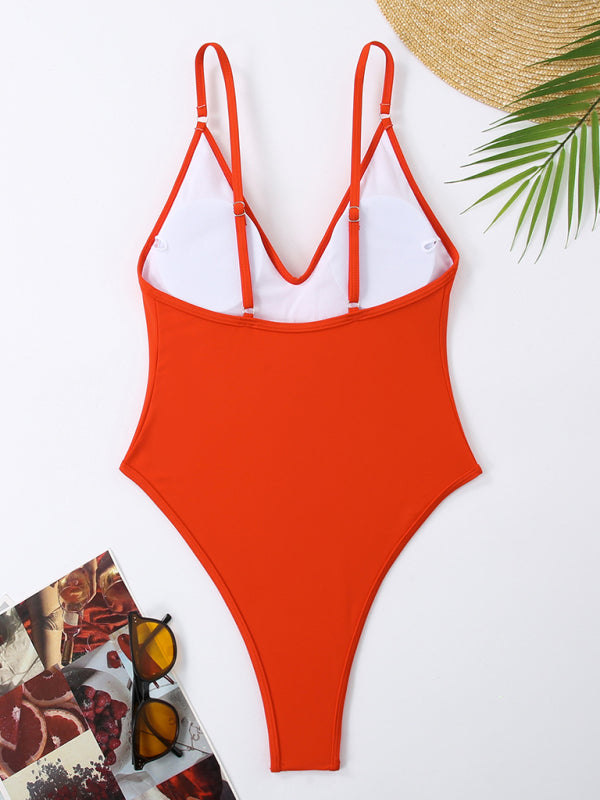Swimwear - Simple Women's One-Piece Swimsuit