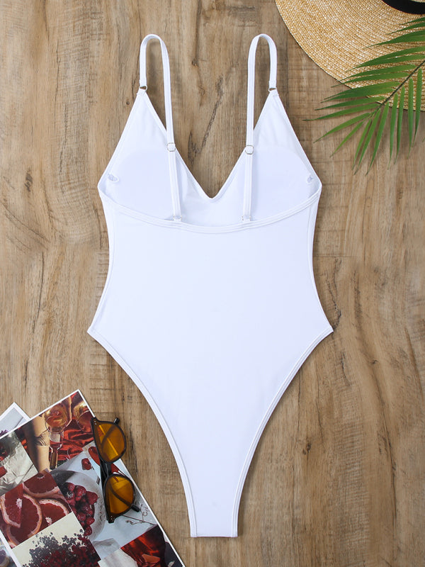 Swimwear - Simple Women's One-Piece Swimsuit