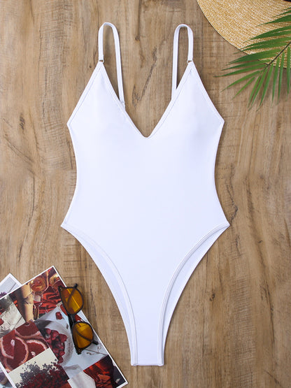 Swimwear - Simple Women's One-Piece Swimsuit