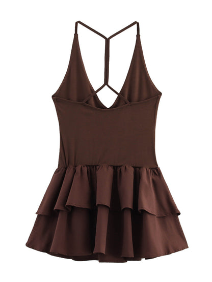 Mini Dresses - New Sleeveless Straight Design Halter Neck Dress