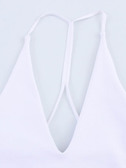Mini Dresses - New Sleeveless Straight Design Halter Neck Dress