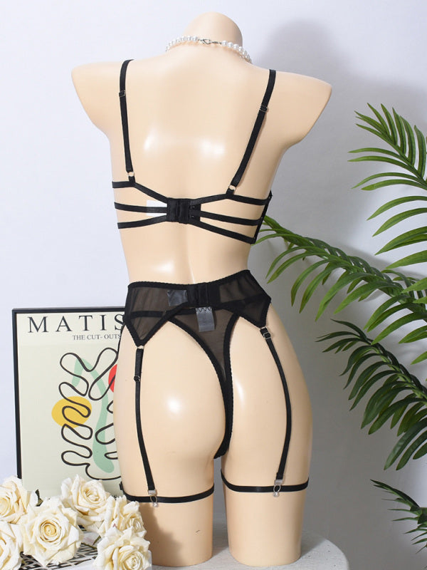 Lingerie - Love Heart Sticker Diamond Sexy Lingerie Set