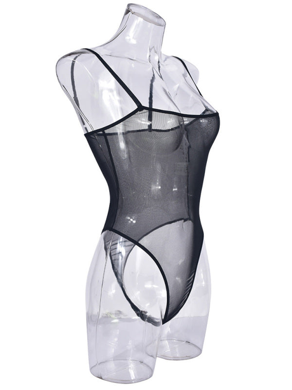Lingerie - Sexy suspender mesh dress sexy suit