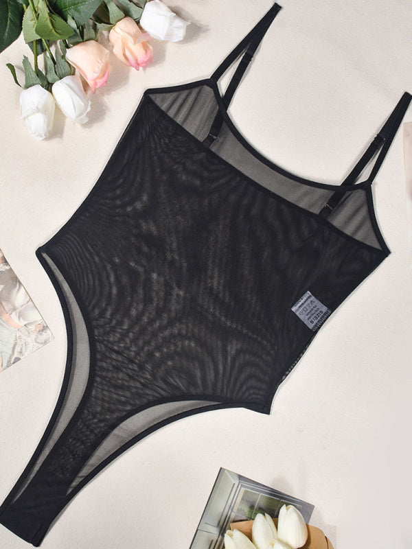 Lingerie - Sexy suspender mesh dress sexy suit