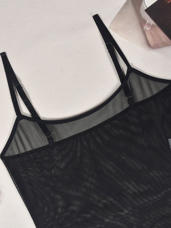 Lingerie - Sexy suspender mesh dress sexy suit