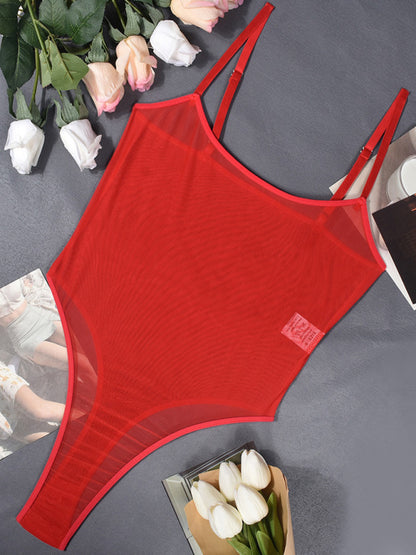 Lingerie - Sexy suspender mesh dress sexy suit