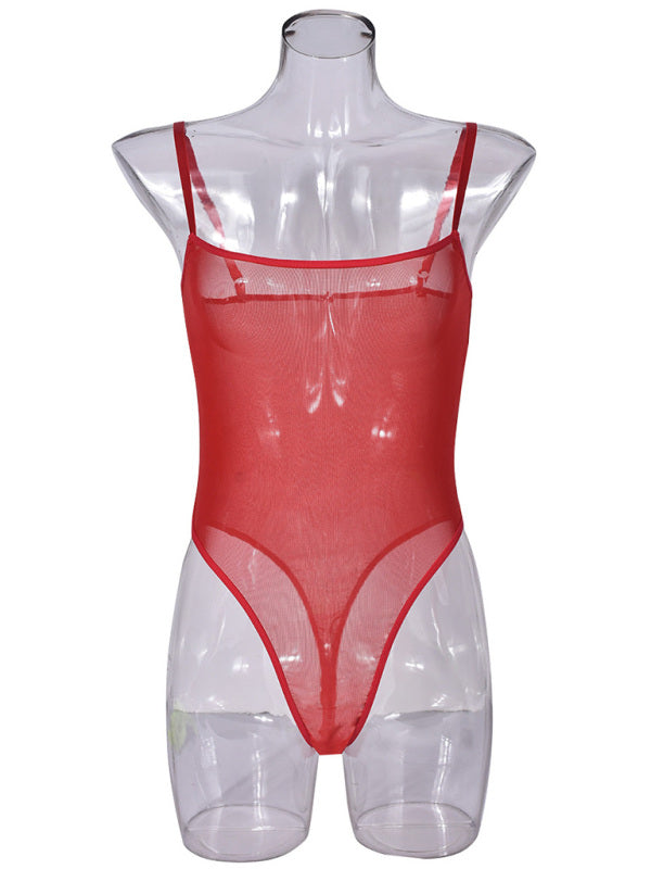 Lingerie - Sexy suspender mesh dress sexy suit