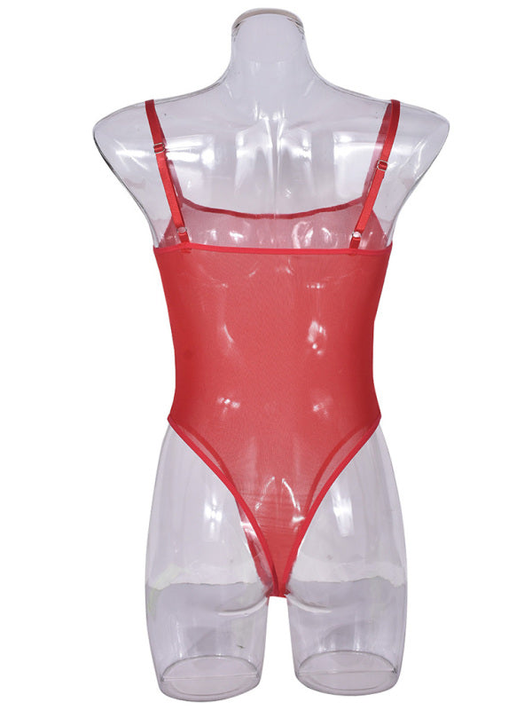 Lingerie - Sexy suspender mesh dress sexy suit