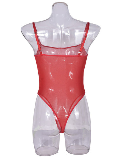 Lingerie - Sexy suspender mesh dress sexy suit