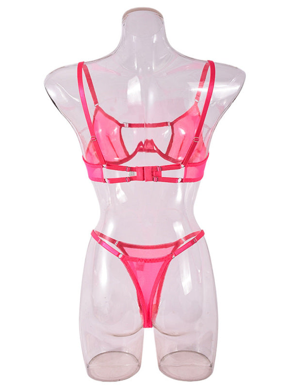 Lingerie - Mesh see-through handmade hot diamond sexy lingerie set