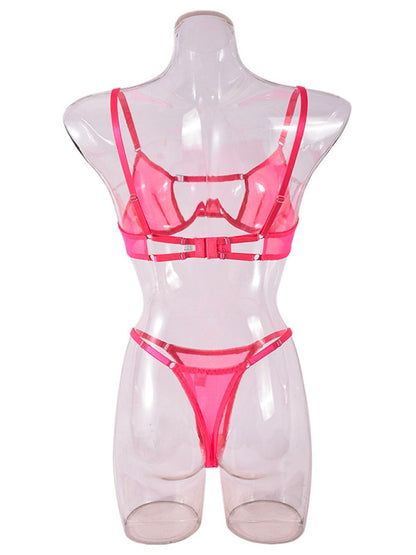 Lingerie - Mesh see-through handmade hot diamond sexy lingerie set