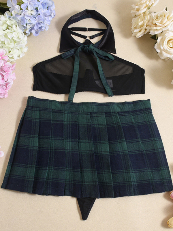 Lingerie - See-through skirt mesh underwear JK uniform playful underwear fun suit