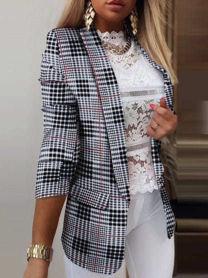Blazers- Trendy Women's Tie-Dye Blazer with Long Sleeves - Shawl Lapels Jacket- Pattern2- Pekosa Women Clothing