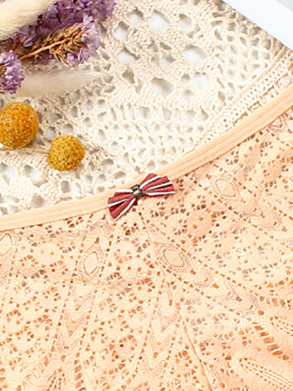 Briefs- Lace Women's Low-Waist Panty Briefs- - Pekosa Women Clothing