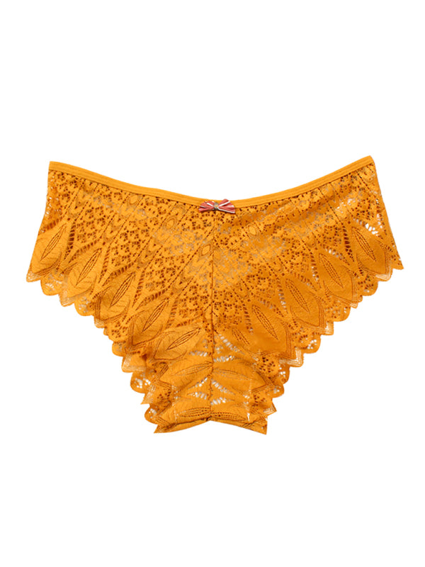 Briefs- Lace Women's Low-Waist Panty Briefs- - Pekosa Women Clothing