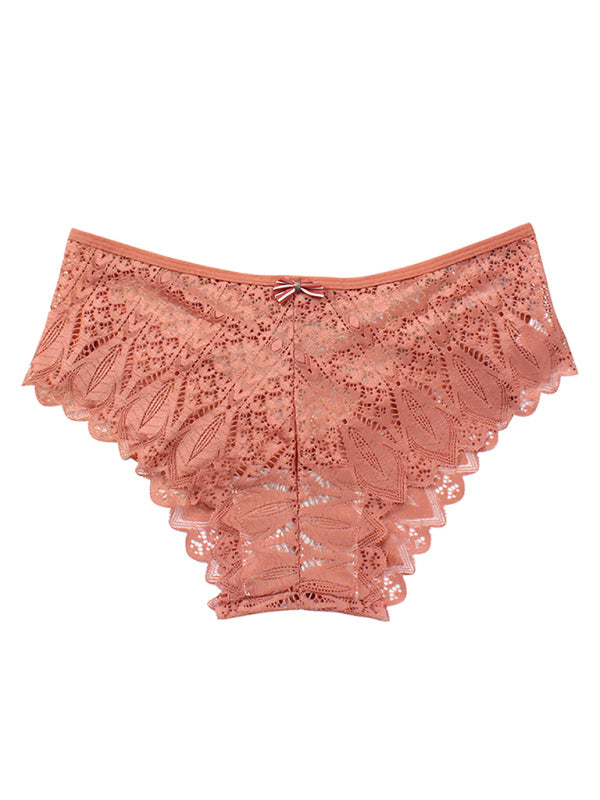 Briefs- Lace Women's Low-Waist Panty Briefs- - Pekosa Women Clothing