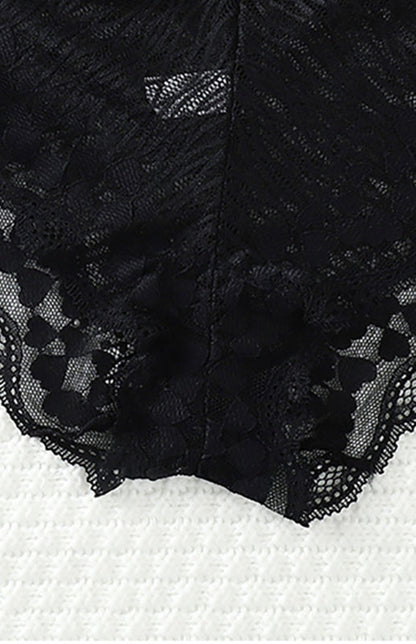 Briefs- Women's Floral Lace Low Waist Strappy Briefs - Panties- - Pekosa Women Clothing