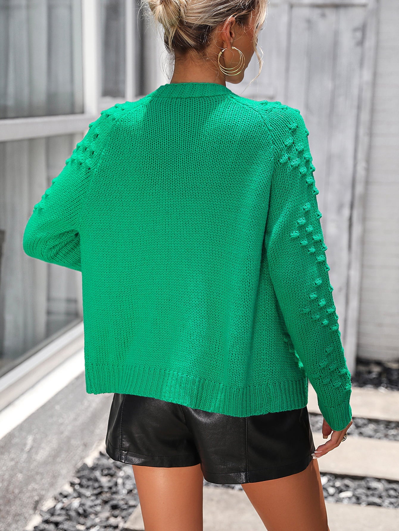 Cardigans- Casual Chic: Women's Knit Cardigan - Sweater with Embroidery- - Pekosa Women Clothing