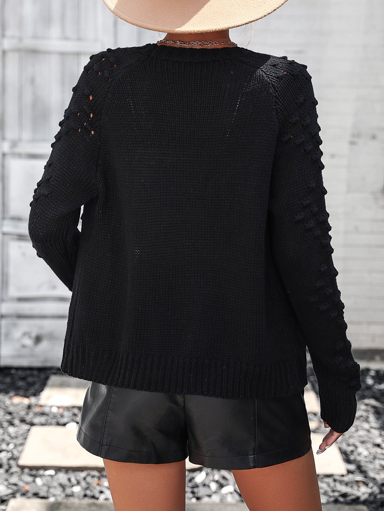 Cardigans- Casual Chic: Women's Knit Cardigan - Sweater with Embroidery- - Pekosa Women Clothing