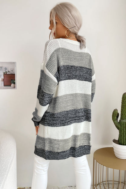 Cardigans- Trendy Buttonless Cardigan - Women's Winter Knitted Sweater Jacket- - Pekosa Women Clothing