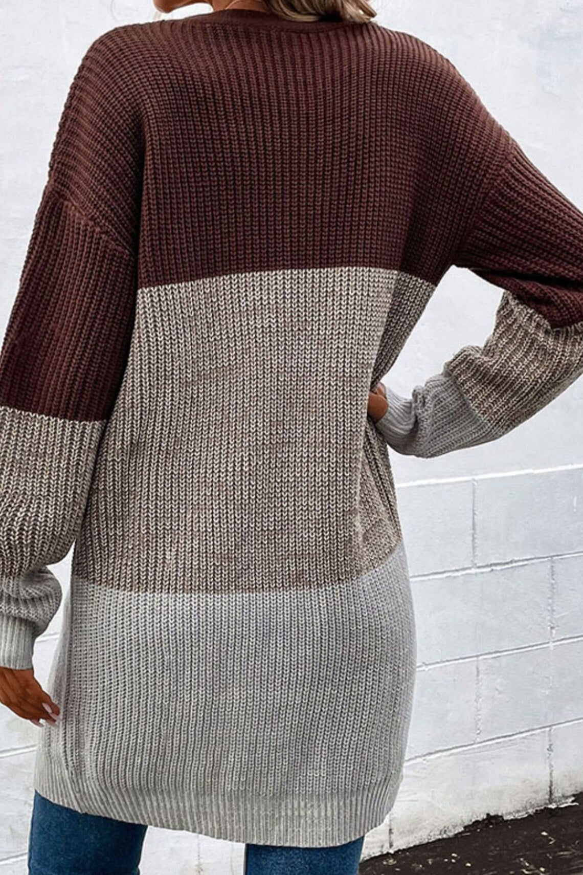 Cardigans- Trendy Buttonless Cardigan - Women's Winter Knitted Sweater Jacket- - Pekosa Women Clothing
