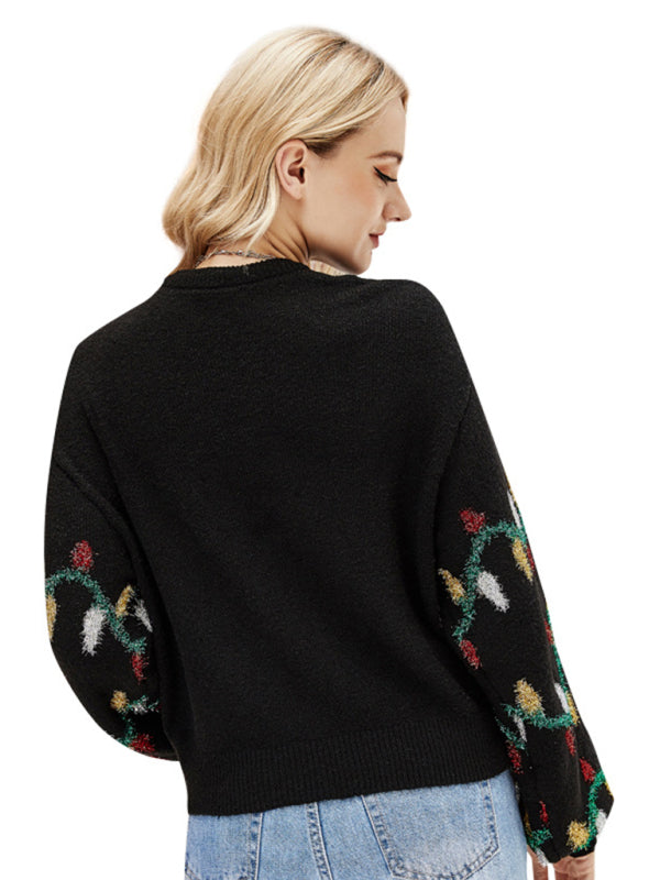 Christmas Sweaters- Dasher Light Up Knit Christmas Sweater- - Pekosa Women Clothing