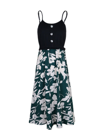 Dress- Add a Pop of Color to Your Wardrobe with Our Boho Color Block Midi Cami Dress- - Pekosa Women Clothing
