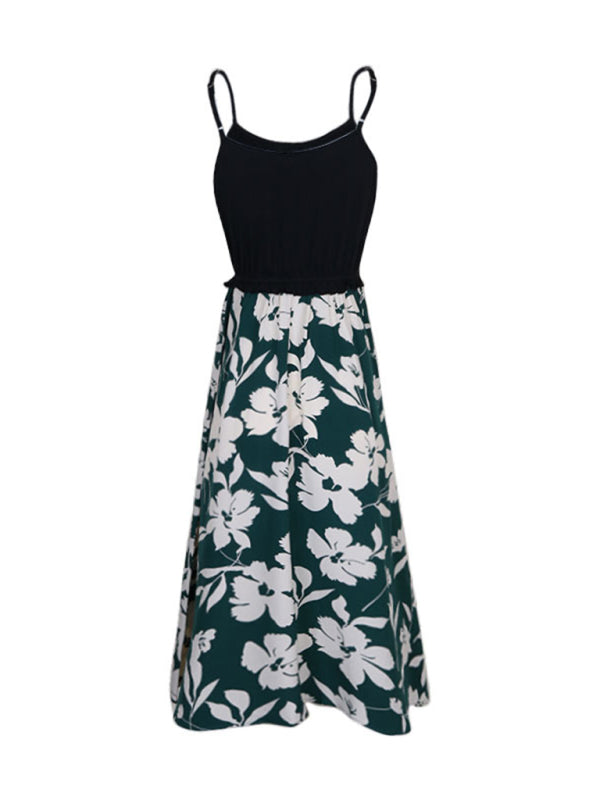 Dress- Add a Pop of Color to Your Wardrobe with Our Boho Color Block Midi Cami Dress- - Pekosa Women Clothing
