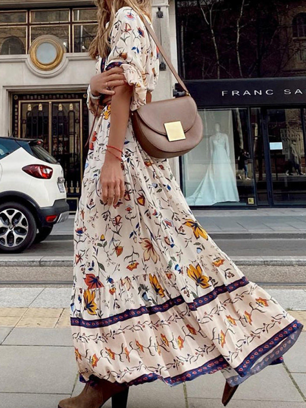 Dress- Feel the Breezy Boho Vibes in our Casual Maxi Long Dress!- - Pekosa Women Clothing