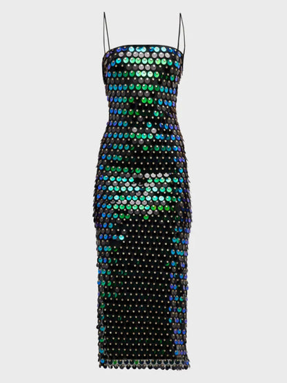 Elegant Dresses- Evening Sequined Wedding Guest Long Dress- - Pekosa Women Clothing